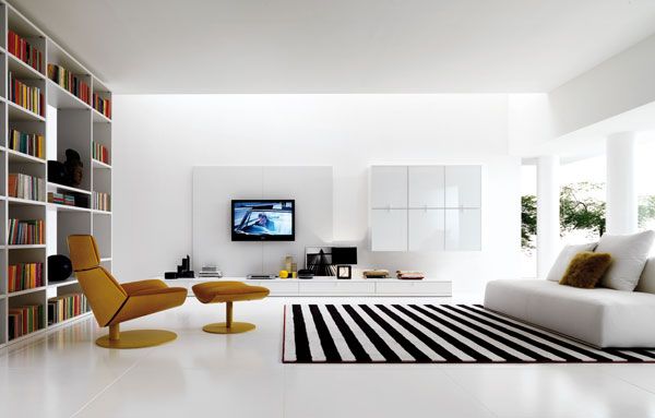 contemporain-salon-architecte Salon contemporain. Appartement paris.Architecte